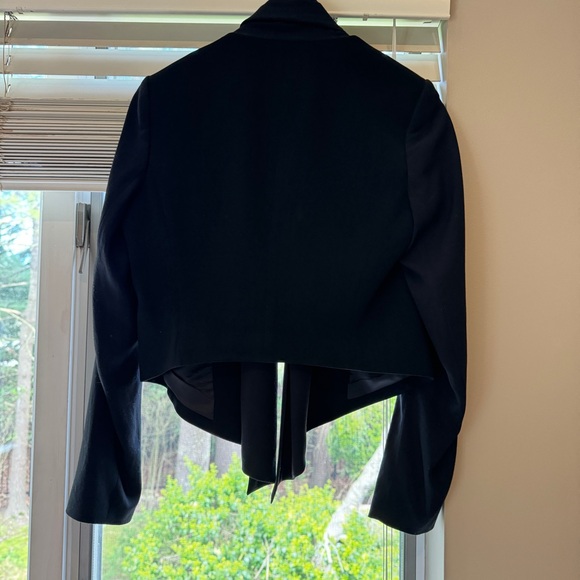 Theory Black Draped Blazer - Size 6 - Picture 5 of 7